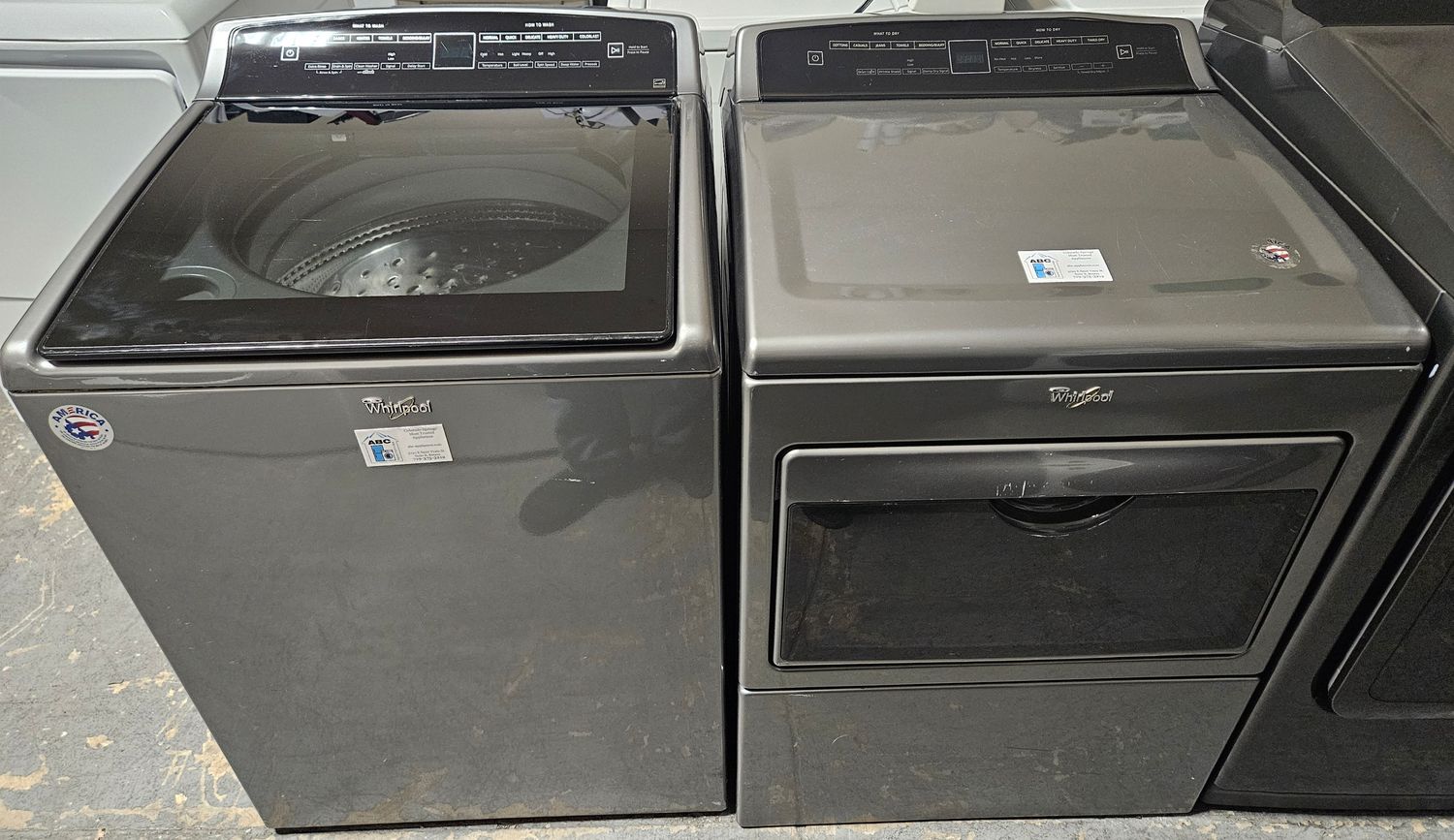 USED Whirlpool Top Load Washer (4.8cu.ft.) &amp; Large Capacity Electric Dryer (7.4cu.ft.)
