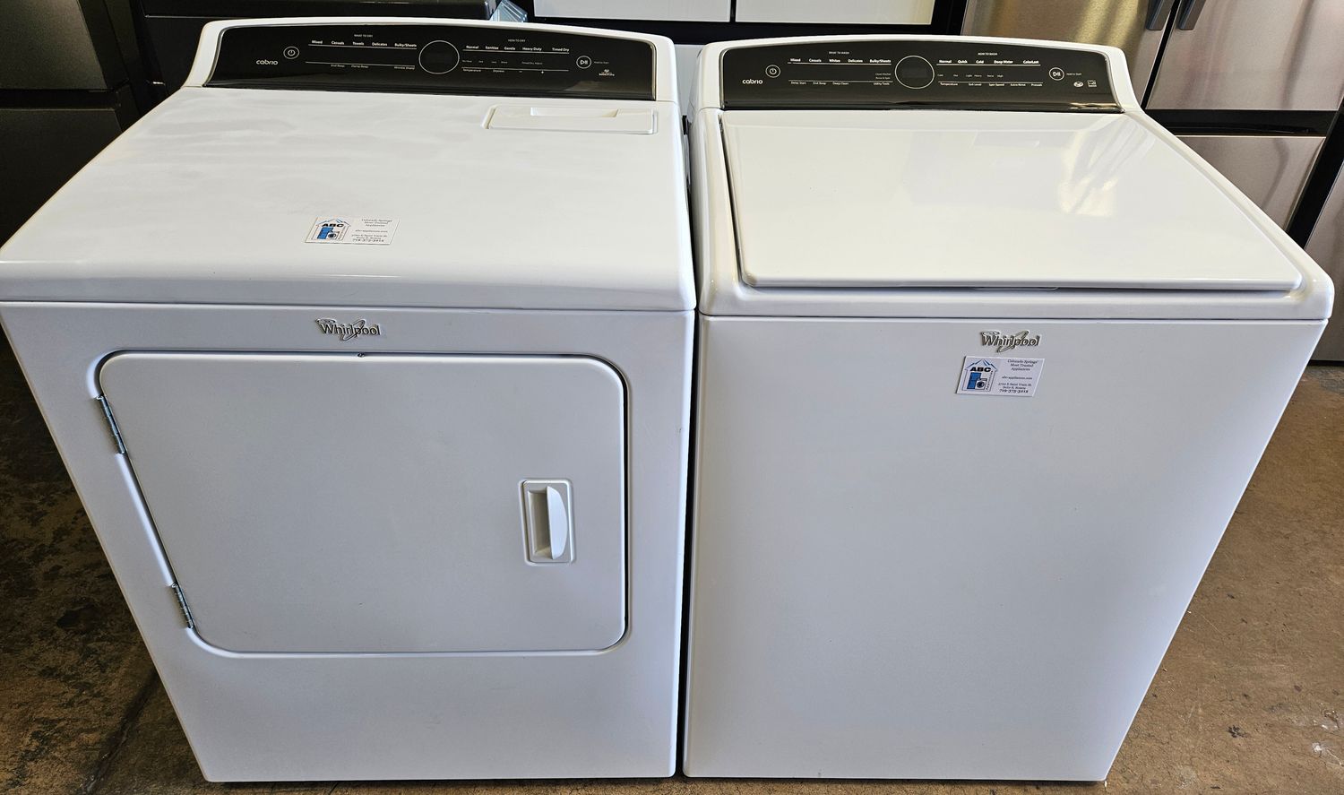 USED Whirlpool Top Load Washer (4.8cu.ft.) &amp; Large Capacity Electric Dryer (7.0cu.ft.)