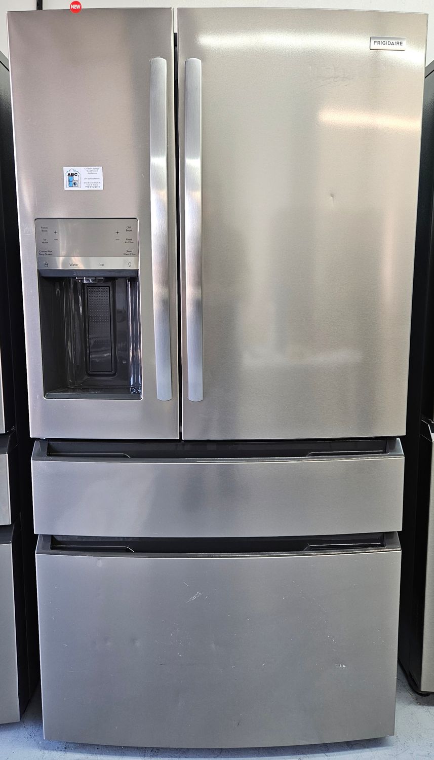 NEW! 26cu.ft. Frigidaire Standard-Depth 4-Door French Door Refrigerator in Stainless Steel
