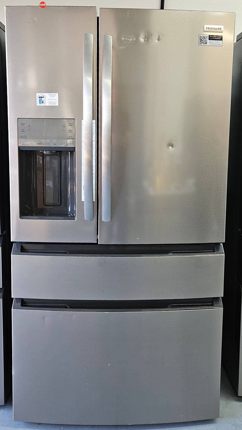 NEW! 26cu.ft. Frigidaire Standard-Depth 4-Door French Door Refrigerator in Stainless Steel