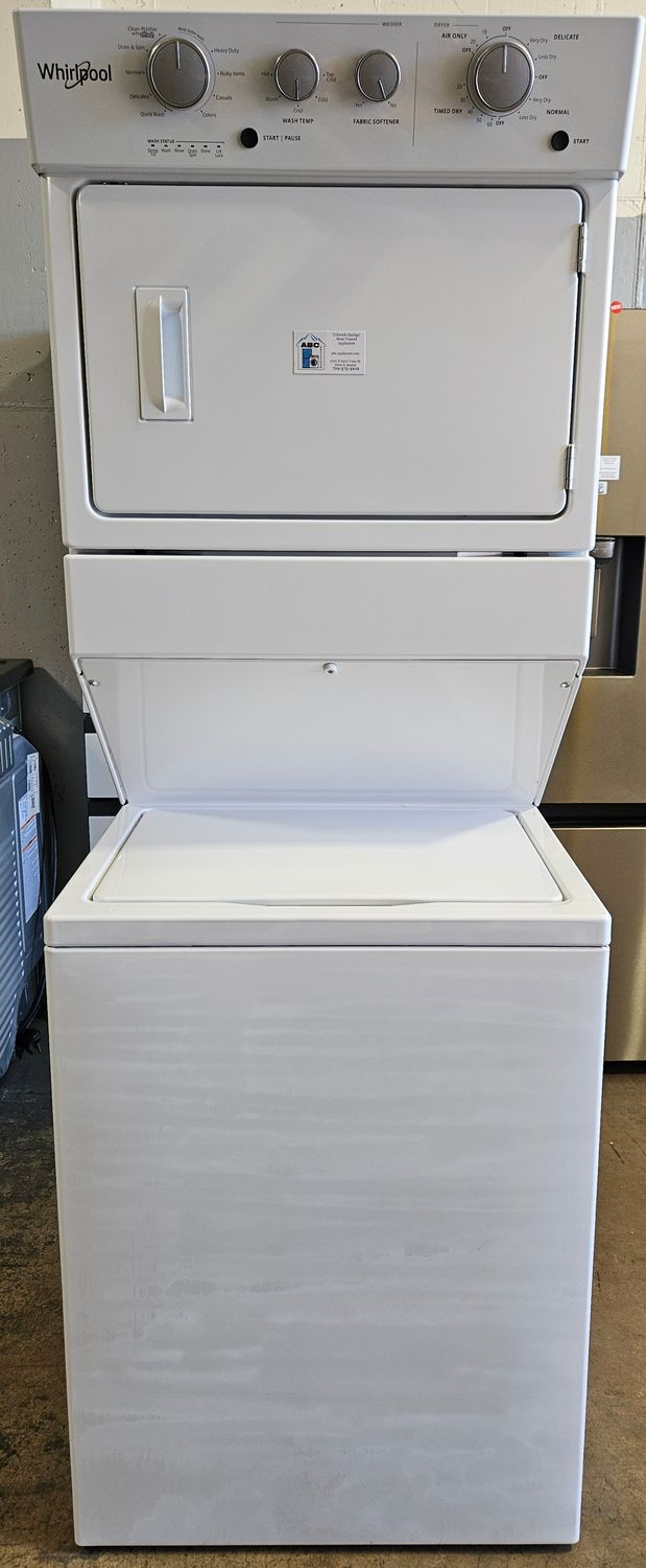 USED Whirlpool Stacked Electric Laundry Center w/ (3.5cu.ft. Washer and 5.9cu.ft. Dryer)