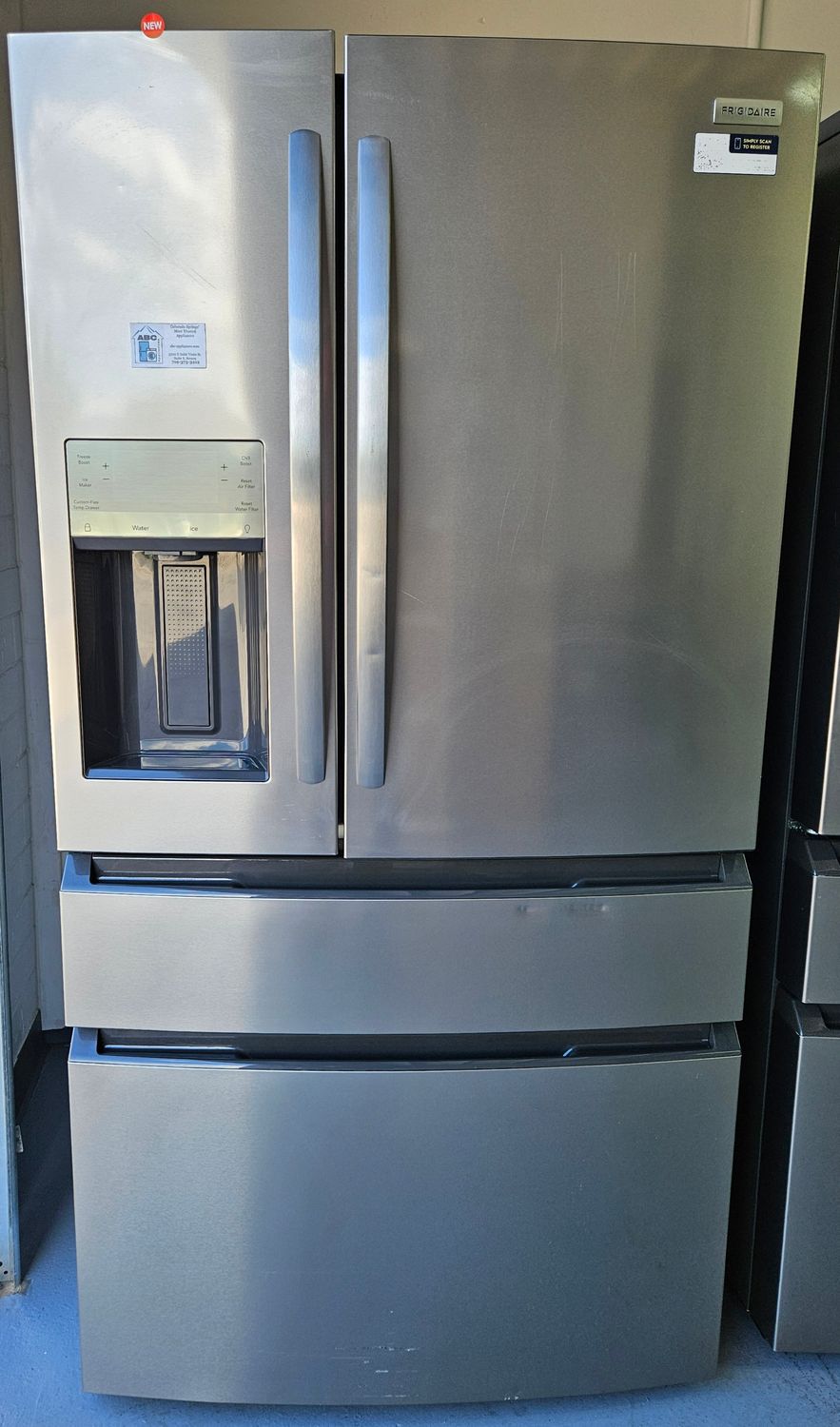 NEW! 26cu.ft. Frigidaire Standard-Depth 4-Door French Door Refrigerator in Stainless Steel