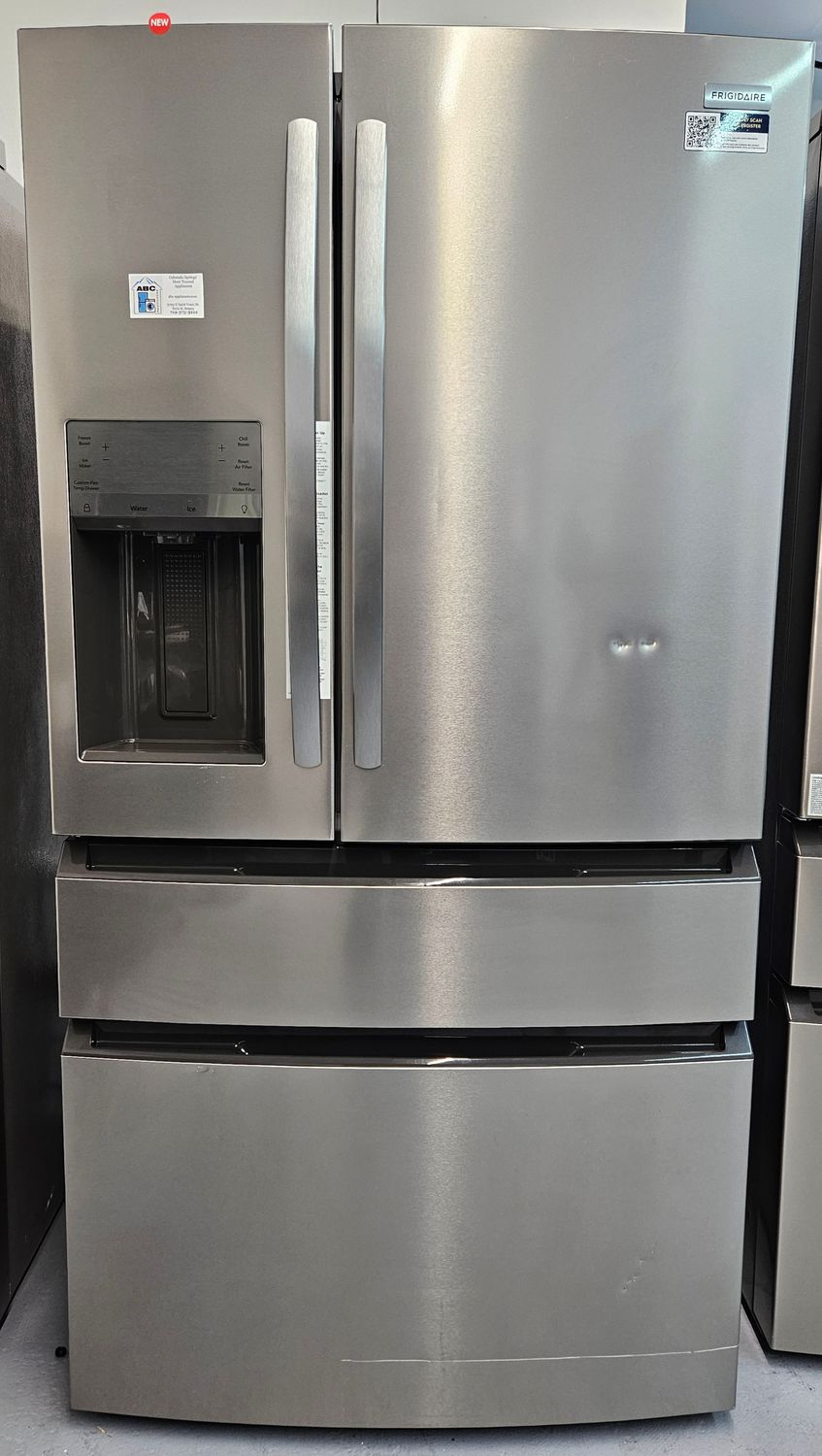 NEW! 26cu.ft. Frigidaire Standard-Depth 4-Door French Door Refrigerator in Stainless Steel