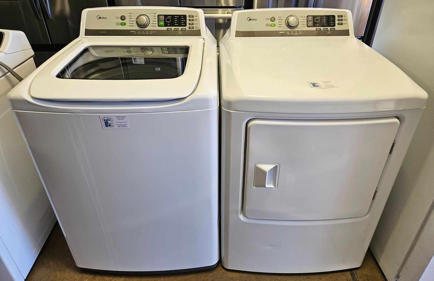 USED Midea Top Load Washer (4.1cu.ft.) &amp; Large Capacity Electric Dryer (6.7cu.ft.)