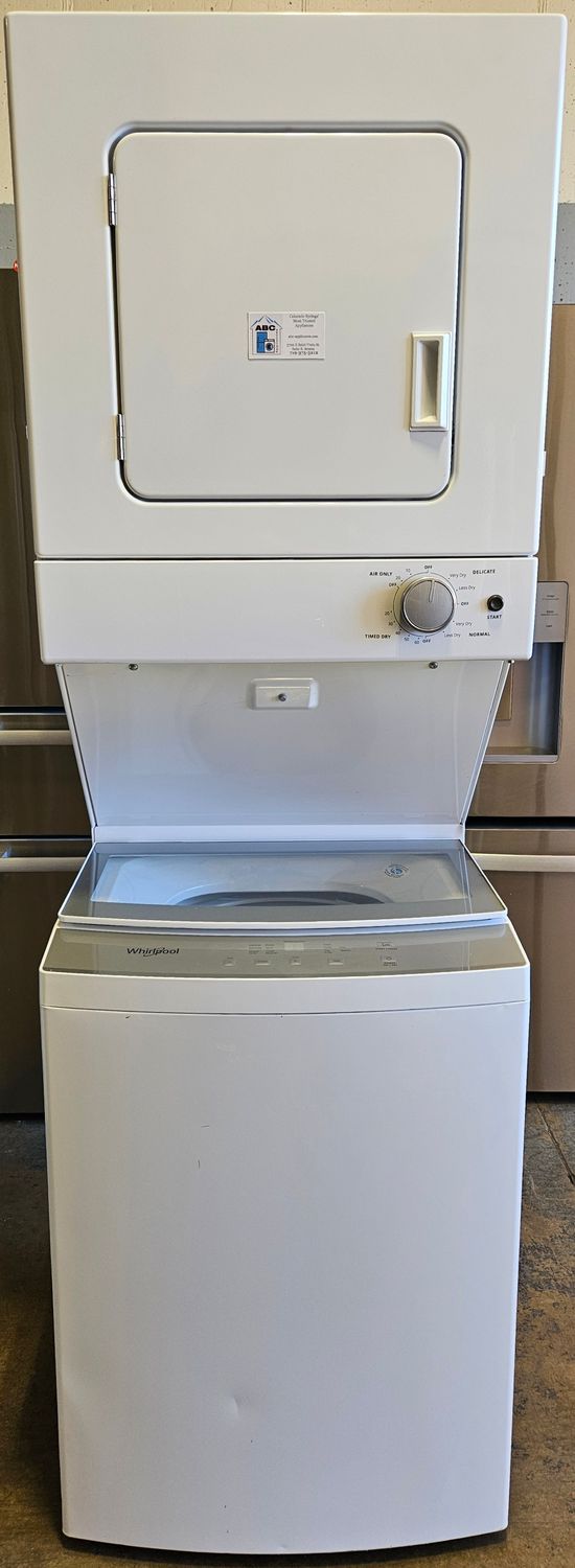 USED Whirlpool 27" Electric Laundry Center (1.6cu.ft. Washer and 3.4cu.ft. Dryer)