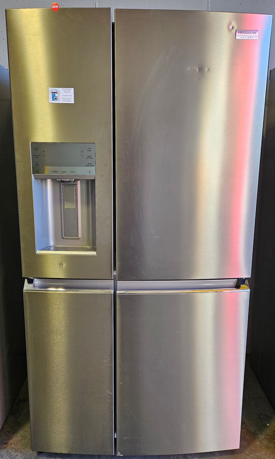 NEW! 22cu.ft. Frigidaire Gallery Counter-Depth 4-Door Refrigerator in Stainless Steel