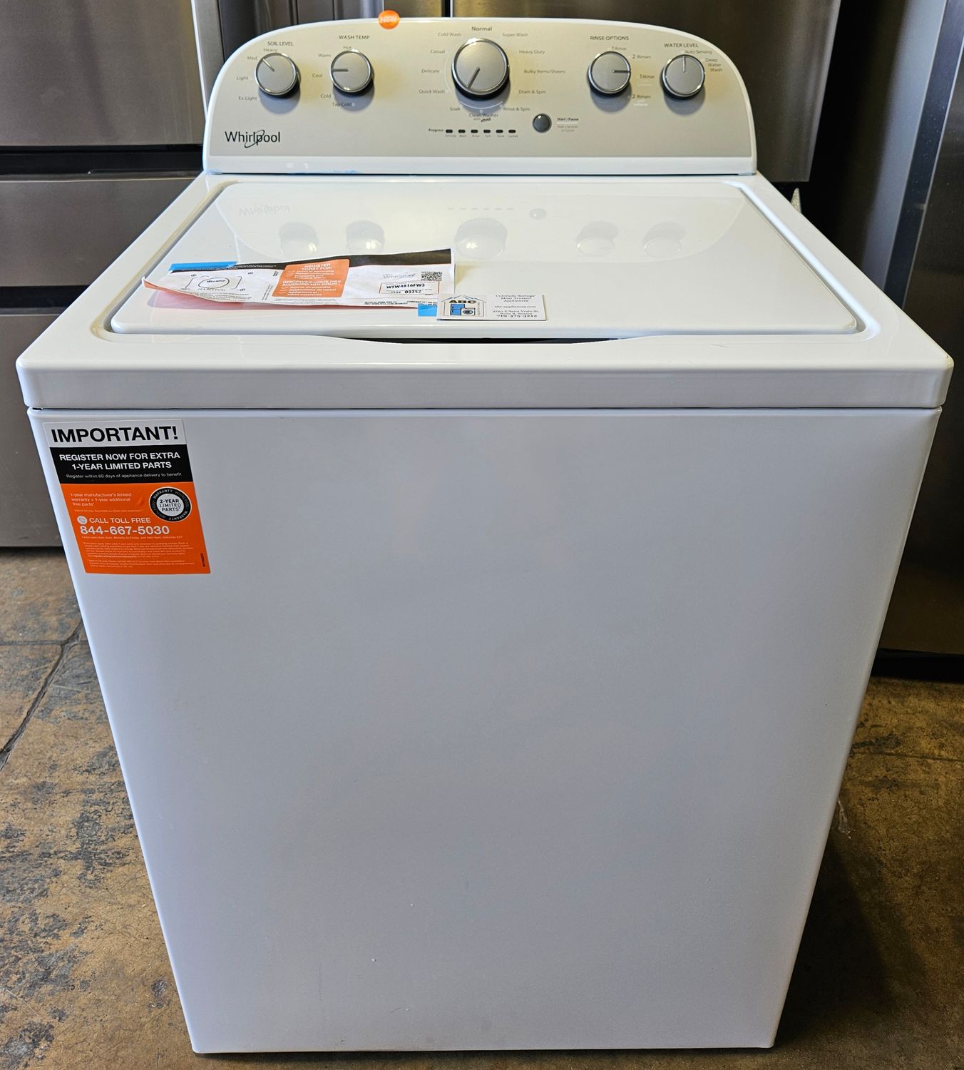 NEW! Whirlpool Top Load Washer (3.5cu.ft.)
