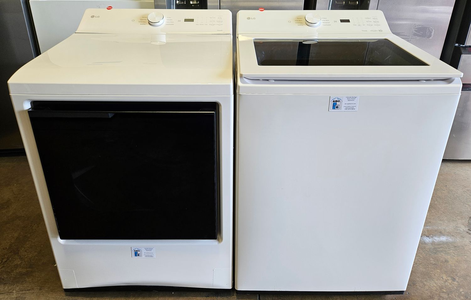 NEW! LG Top Load Washer (5.0cu.ft.) &amp; Large Capacity Electric Dryer (7.3cu.ft.)