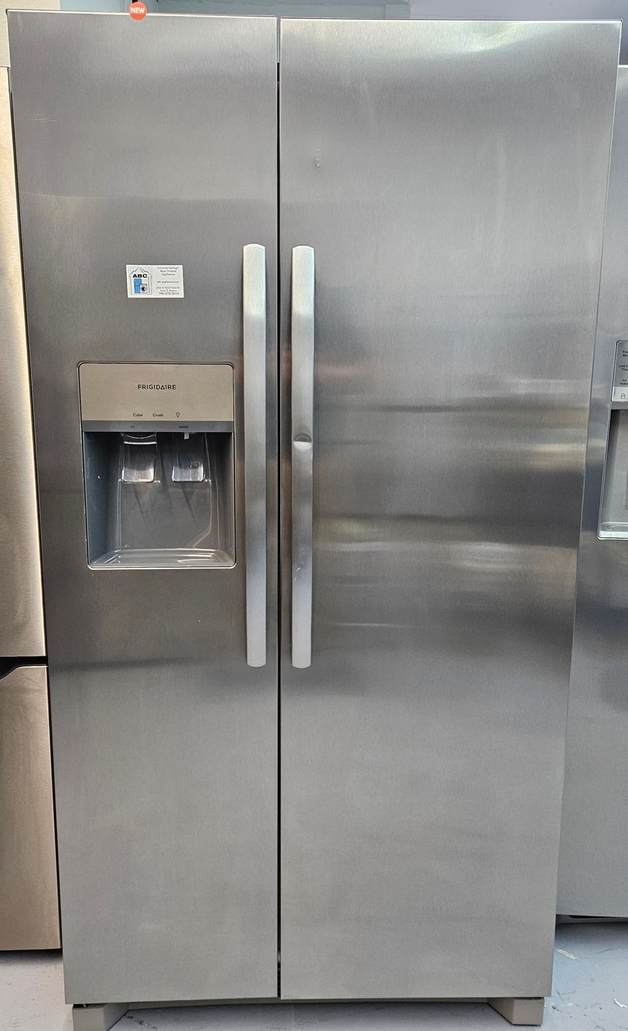 NEW! 26 cu.ft. Frigidaire Side-by-Side Refrigerator in Stainless Steel