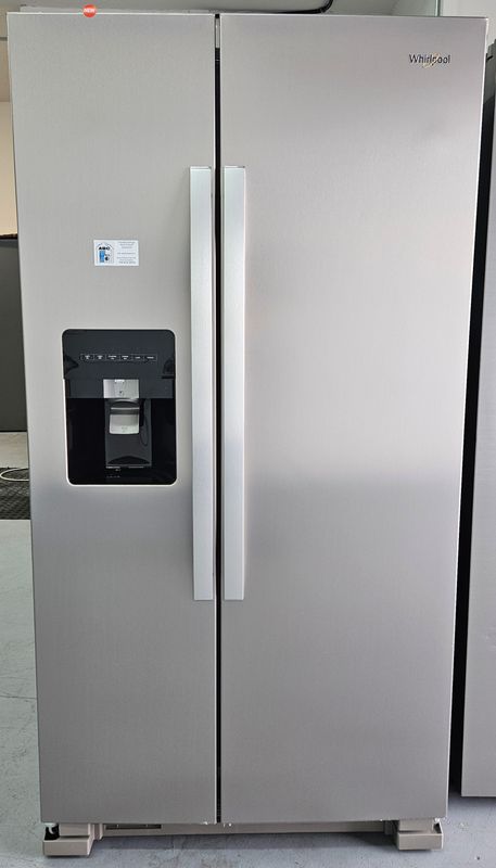 NEW! 24cu.ft. Whirlpool Side-by-Side Refrigerator in Stainless Steel