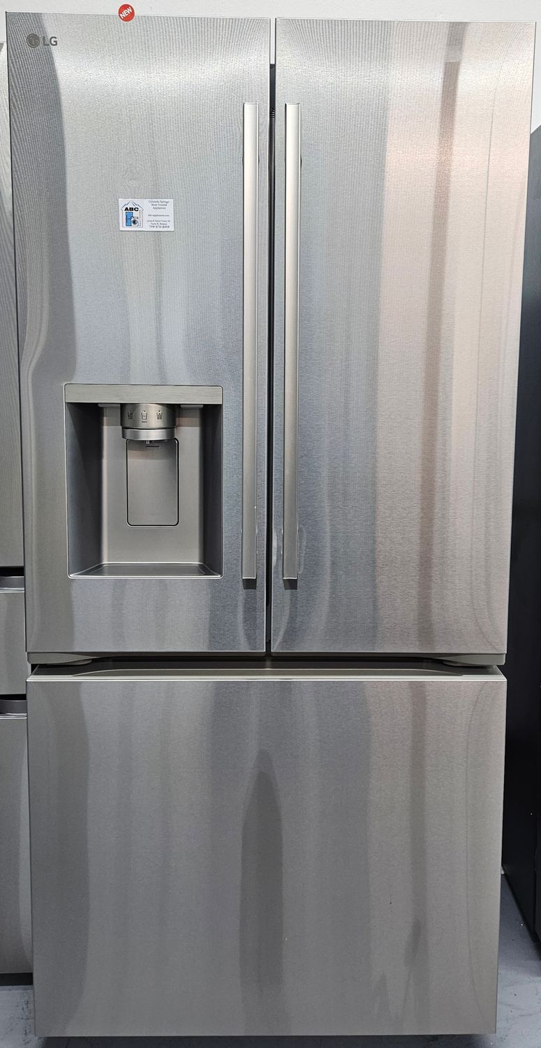 NEW! 20cu.ft. LG 33" Wide Counter-Depth French Door Refrigerator in Stainless Steel