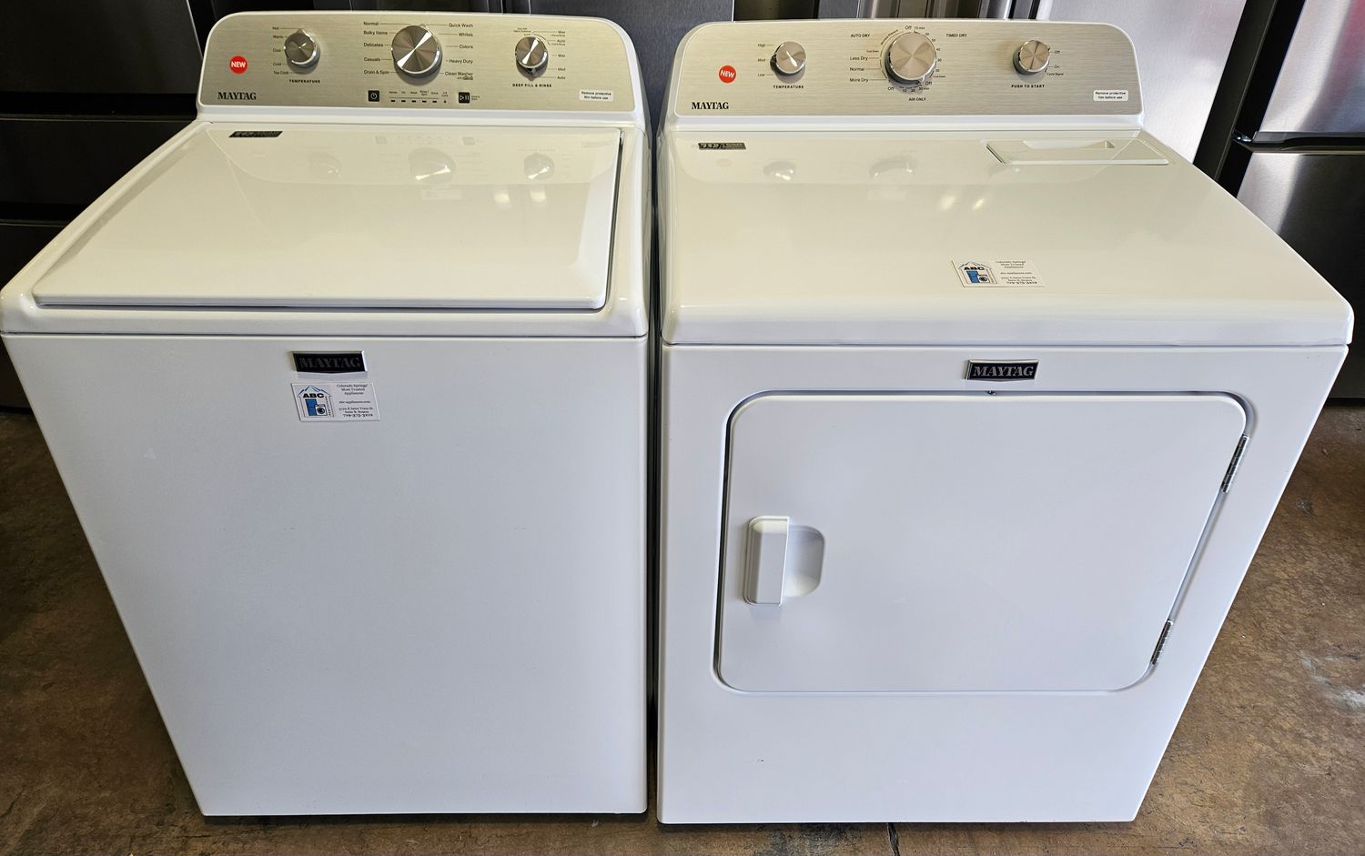 NEW! Maytag Top Load Washer (4.5cu.ft.) &amp; Large Capacity Electric Dryer (7.0cu.ft.)