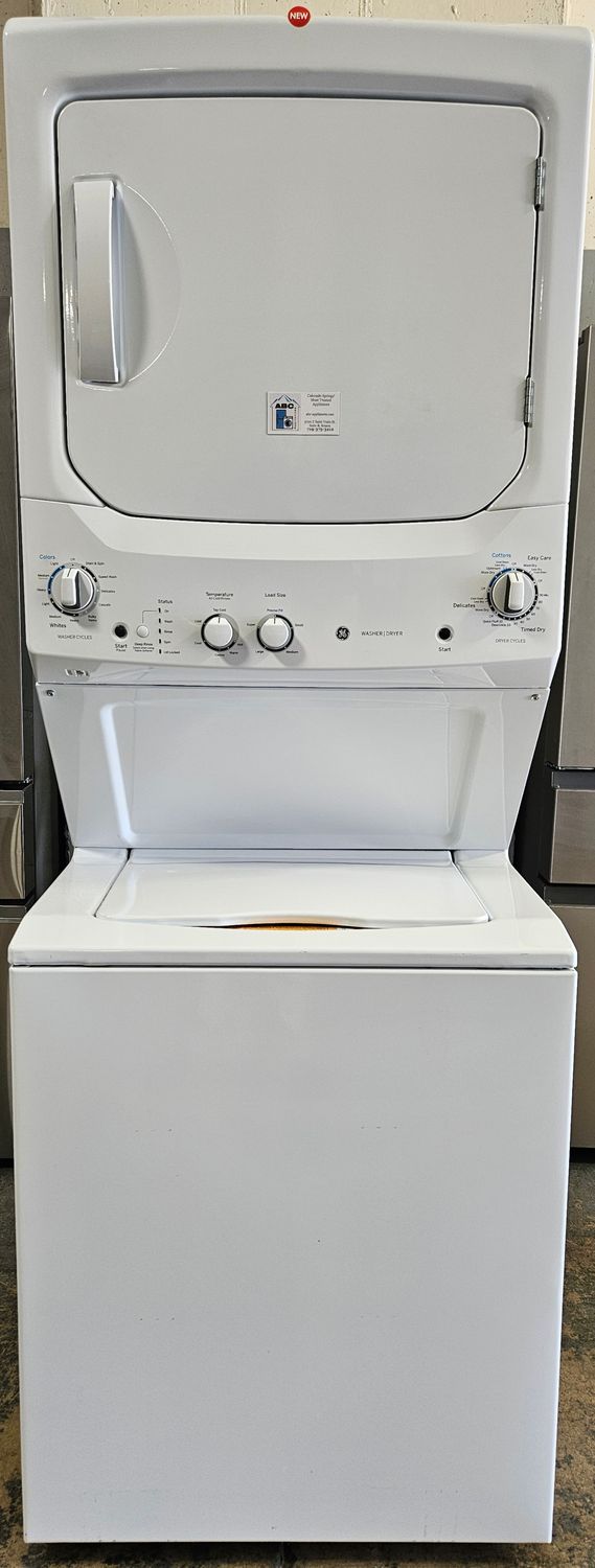 NEW! 27" GE Unitized Spacemaker Laundry Center (Washer 3.8cuft. and Electric Dryer 5.9cuft.)