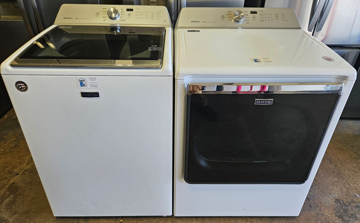 USED Maytag Top Load Washer (5.3cu.ft.) &amp; Large Capacity Electric Dryer (8.8cu.ft.)
