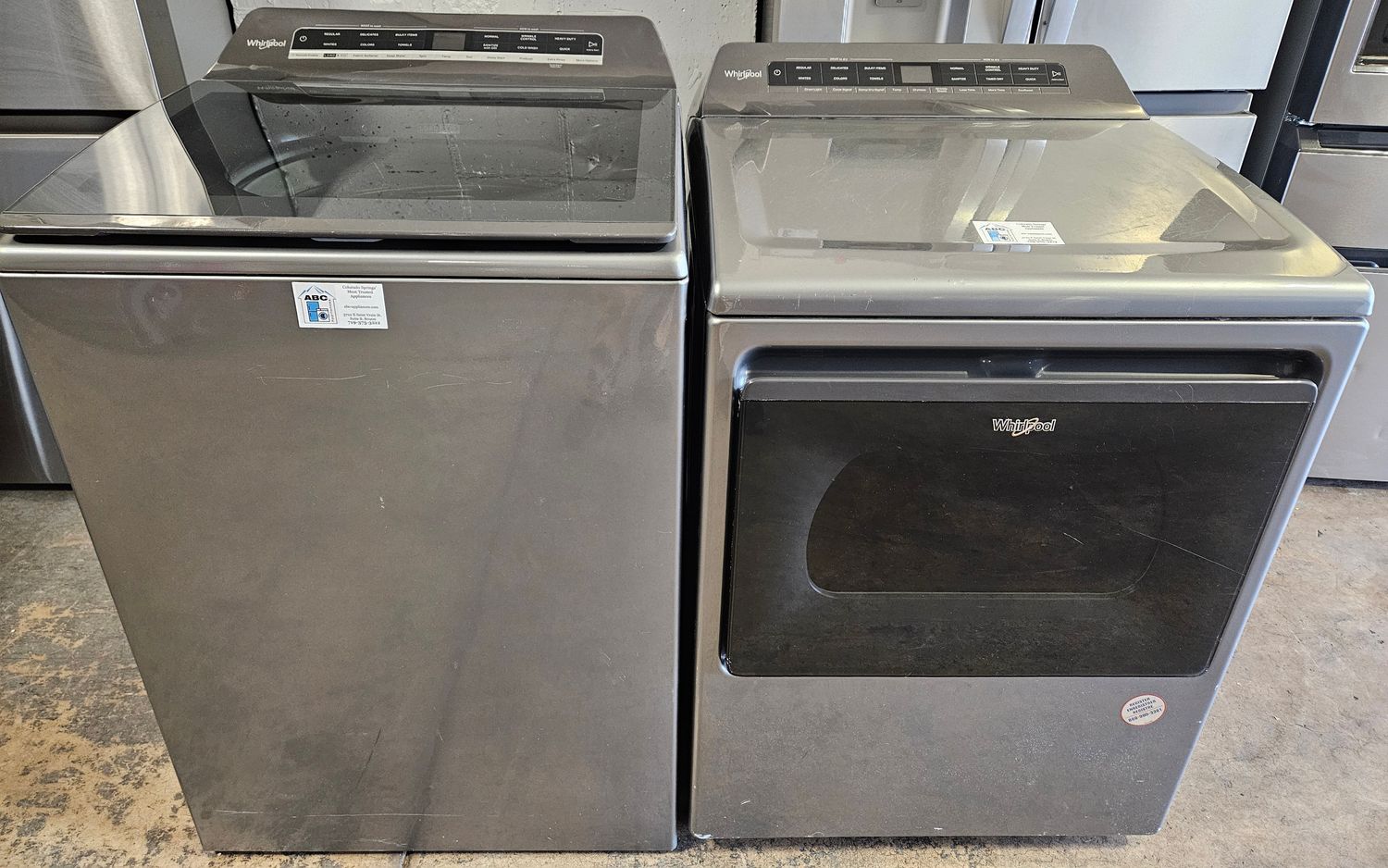 USED Whirlpool Top Load Washer (5.3cu.ft.) &amp; Large Capacity Electric Dryer (7.4cu.ft.)