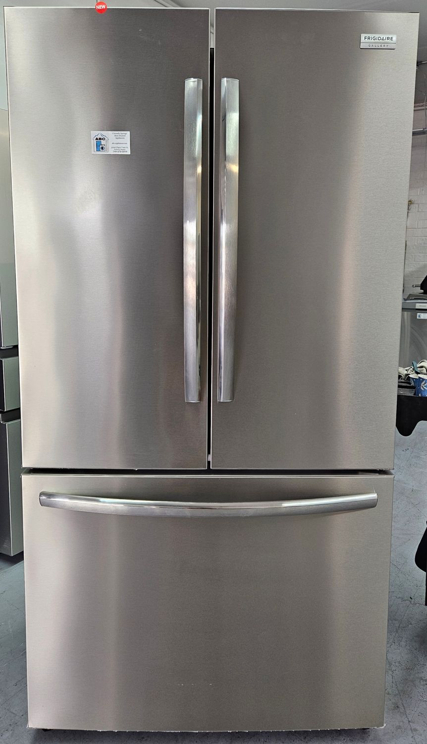 NEW! 23cu.ft. Frigidaire Gallery Counter-Depth French Door Refrigerator in Stainless Steel