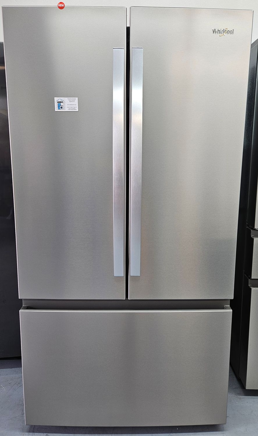 NEW! 24cu.ft. Whirlpool Counter-Depth French Door Refrigerator in Stainless Steel