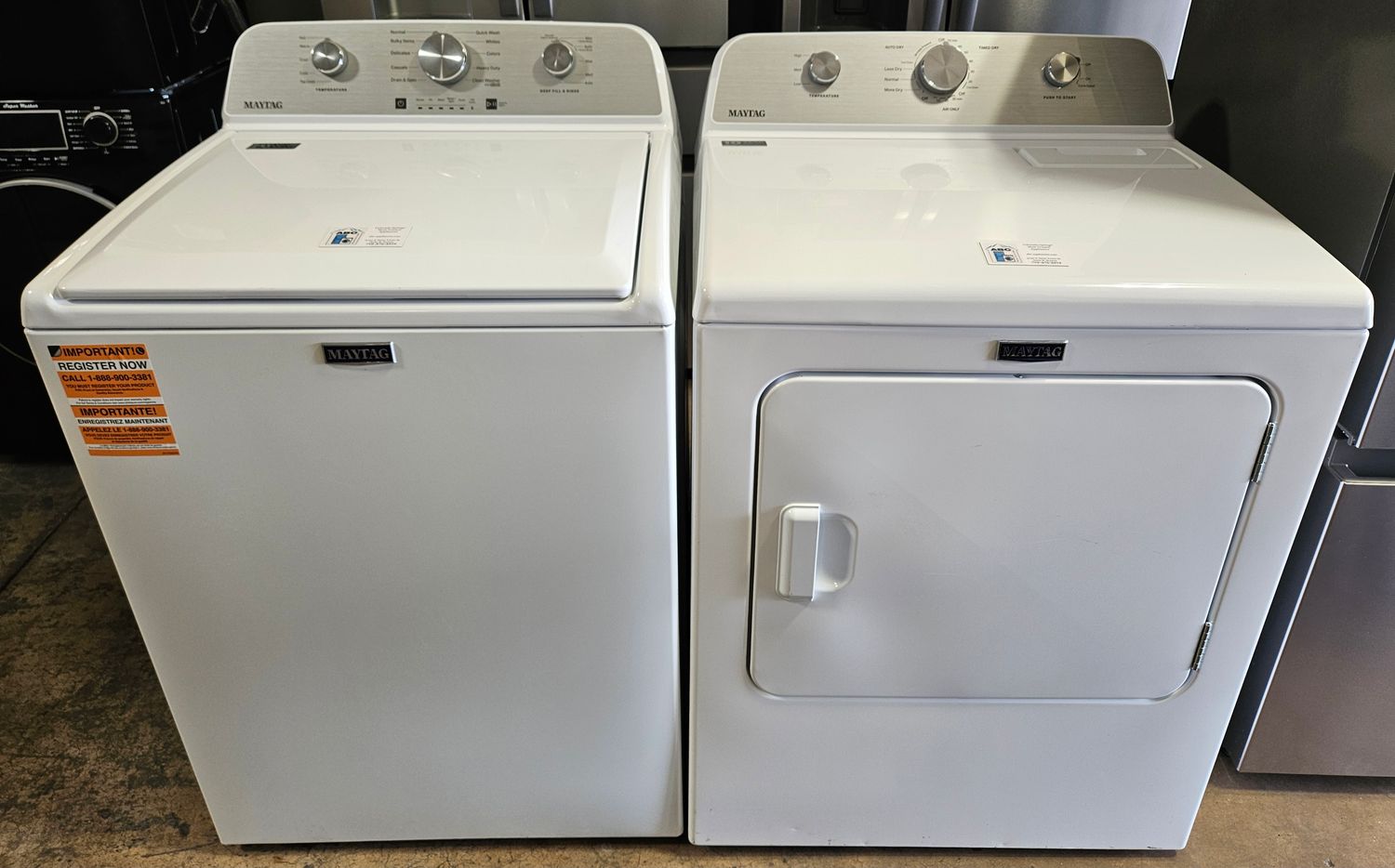 USED Maytag Top Load Washer (4.5cu.ft.) &amp; Large Capacity Electric Dryer (7.4cu.ft.)