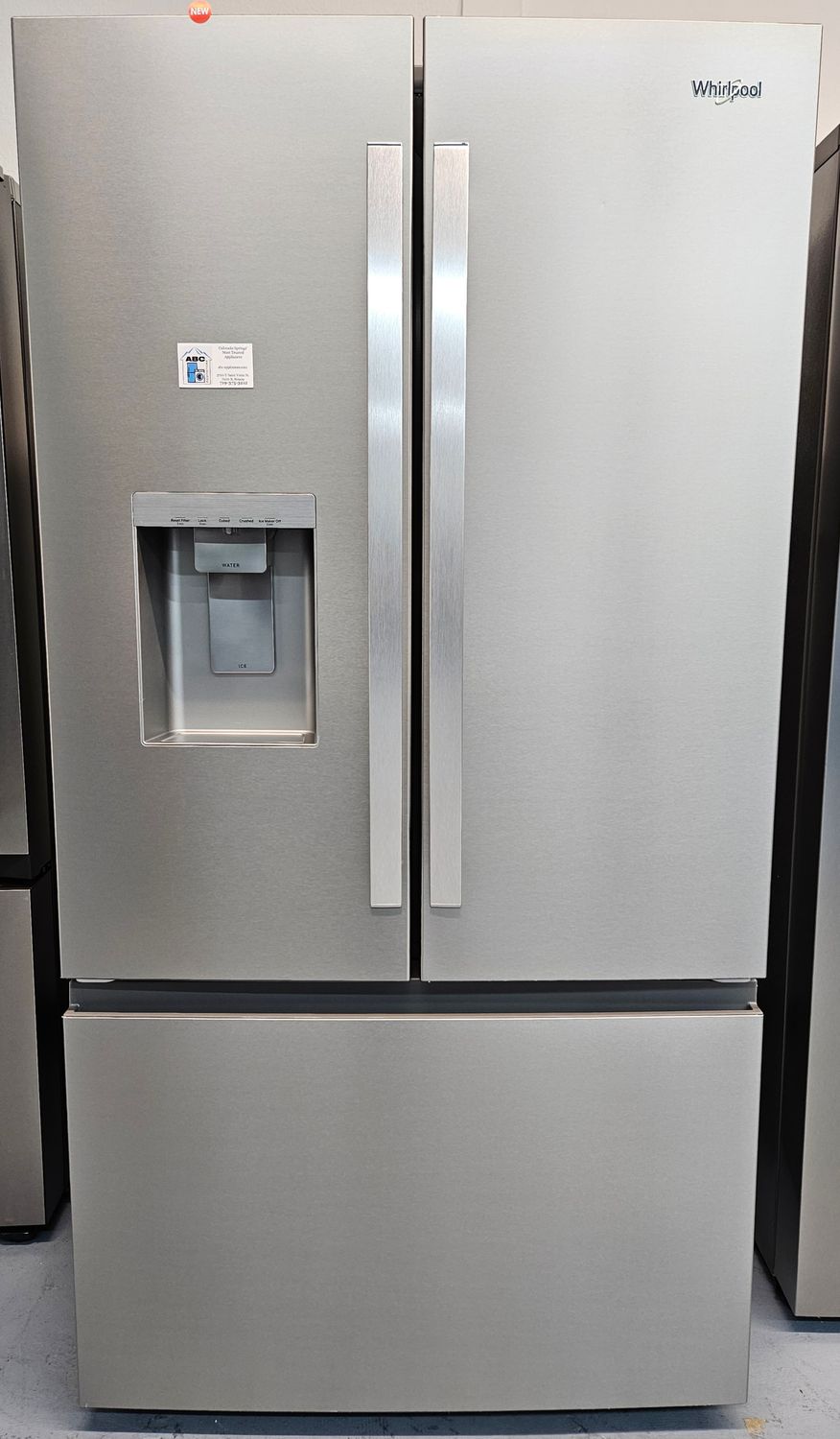 NEW! 30cu.ft. Whirlpool French Door Refrigerator in Stainless Steel