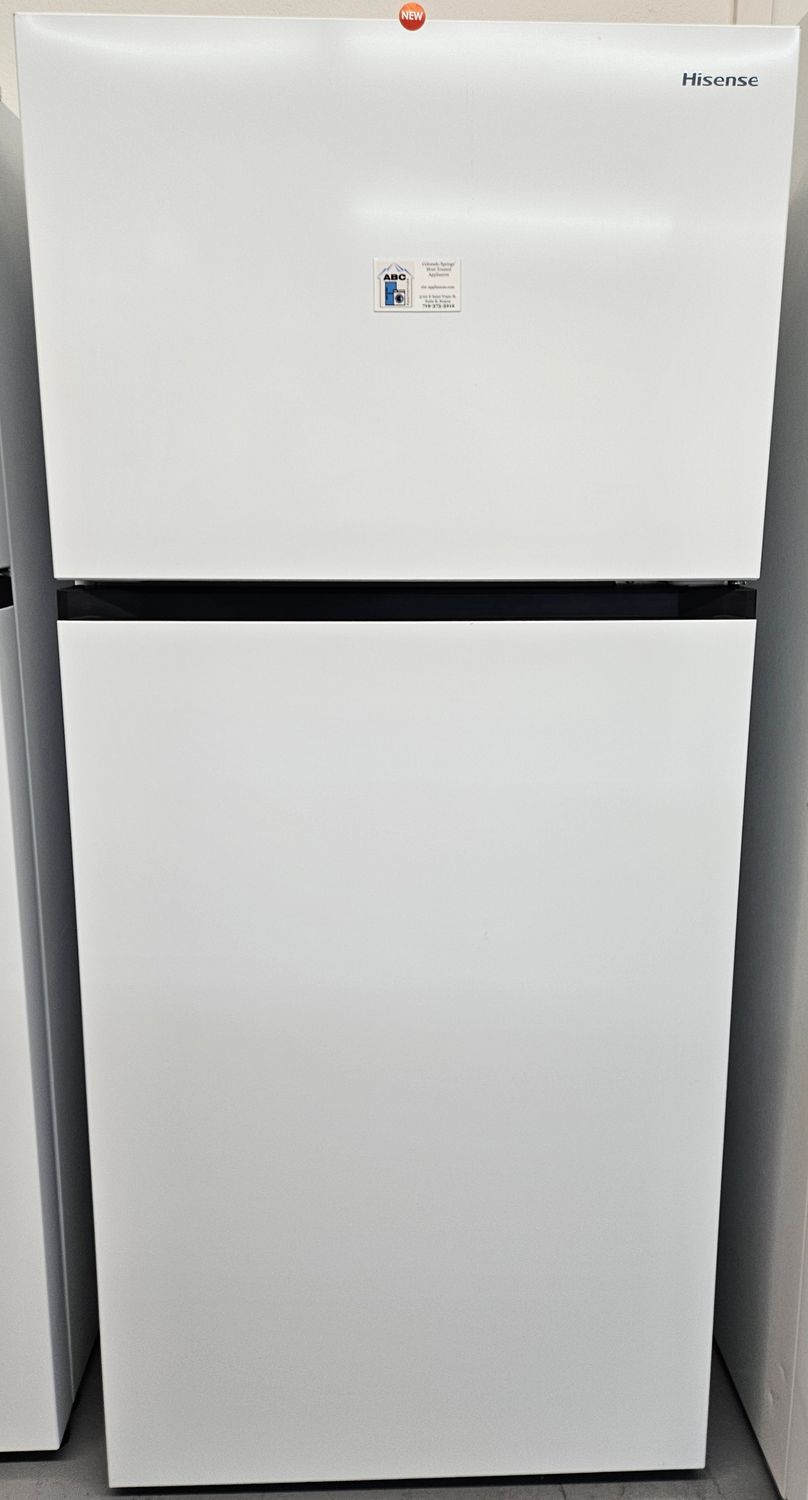 NEW! 18cu.ft. HiSense Counter-Depth Top-Freezer Refrigerator in White