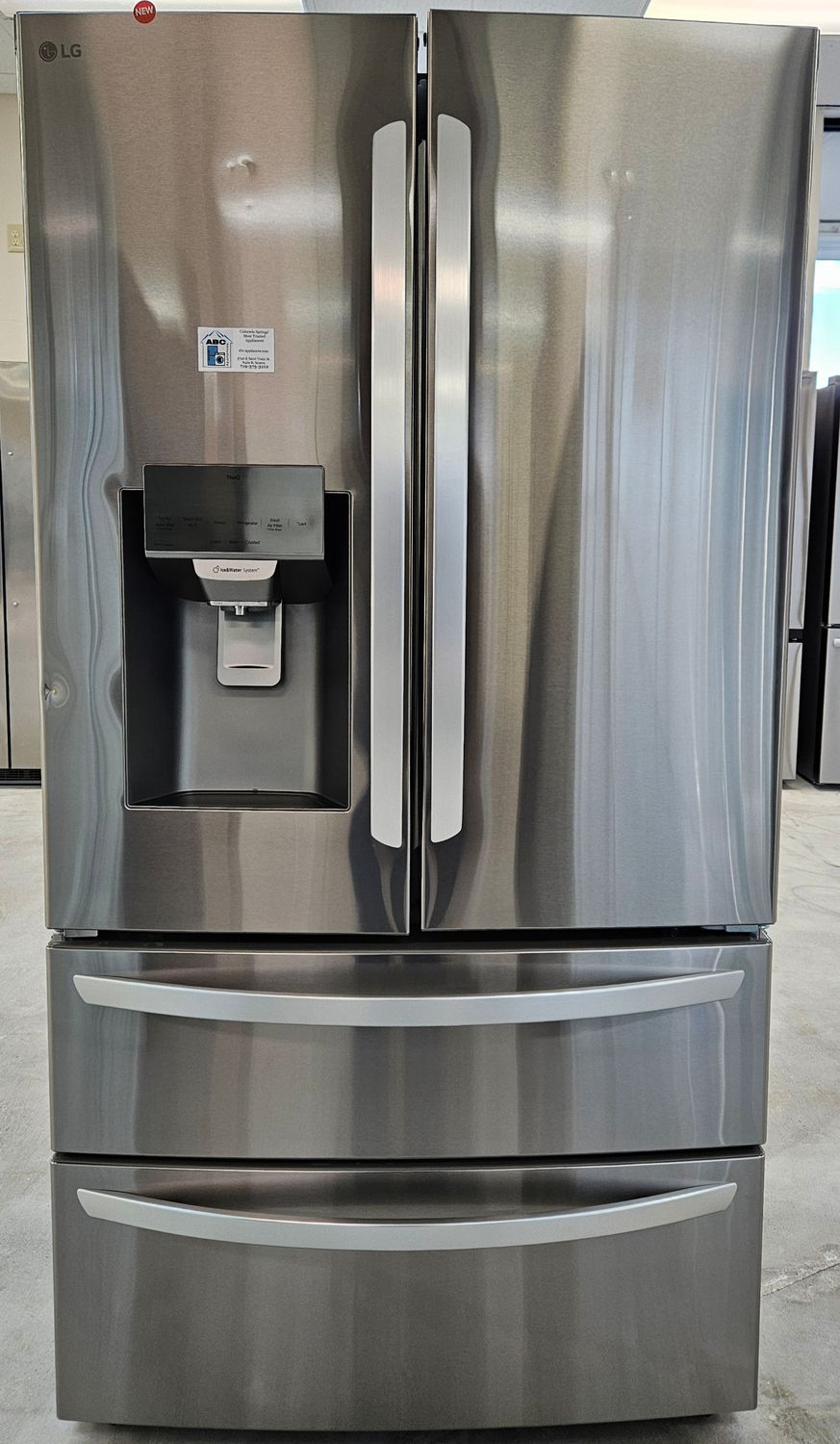 NEW! 28cu.ft. LG Double Freezer French Door Refrigerator in Stainless Steel