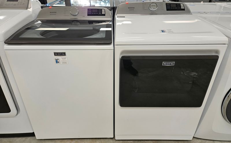 NEW! Maytag Top Load Washer (5.2cu.ft.) &amp; Large Capacity Electric Dryer (7.4cu.ft.)