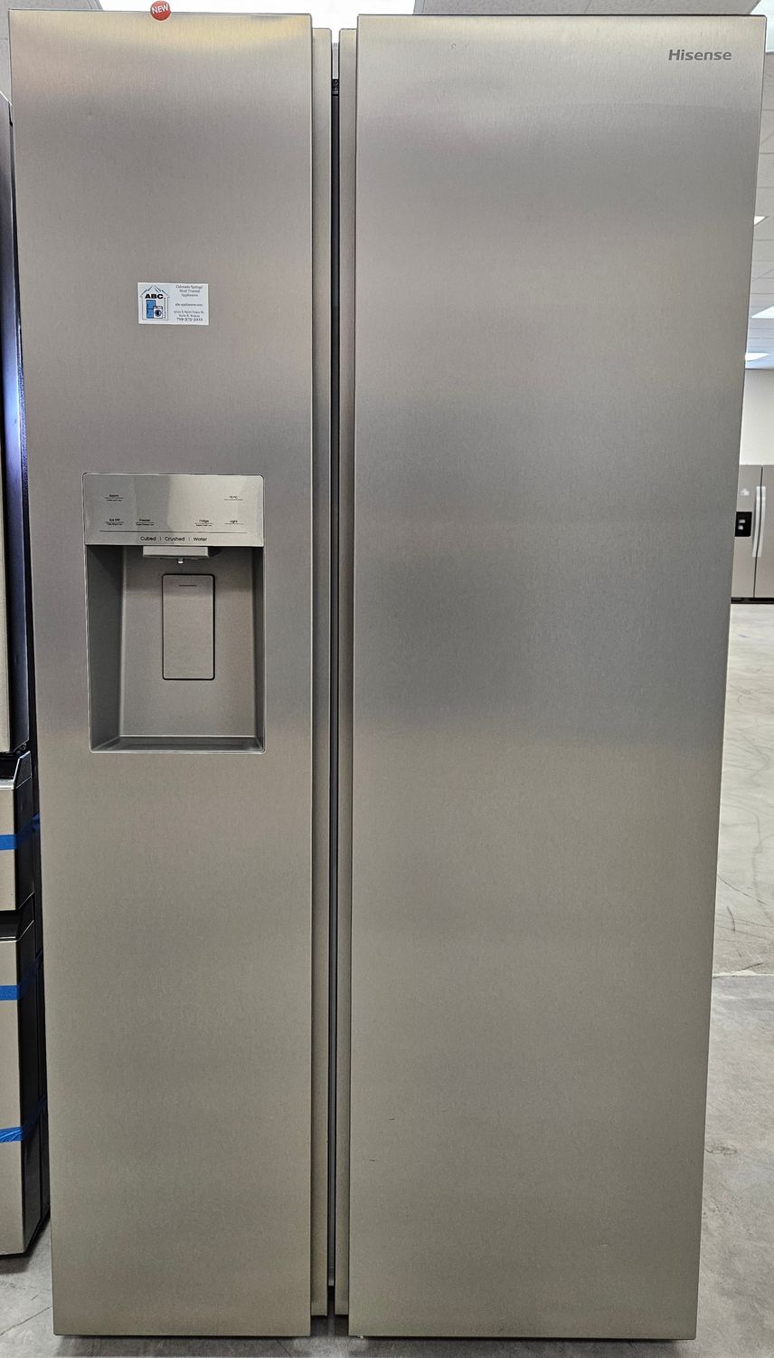 NEW! 29.1cu.ft. HiSense Side-by-Side Refrigerator in Stainless Steel
