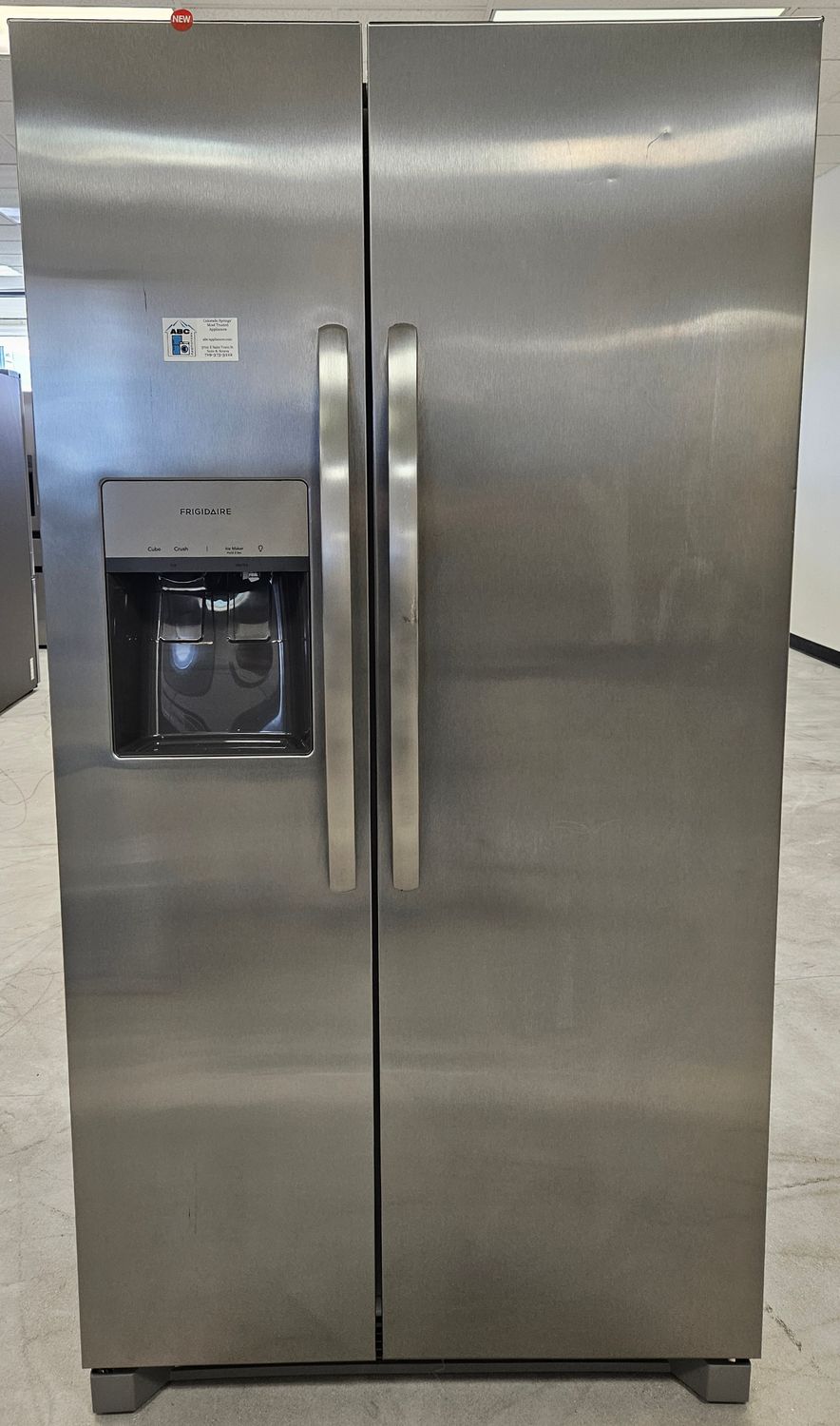 NEW! 22cu.ft. Frigidaire Counter-Depth Side-by-Side Refrigerator in Stainless Steel