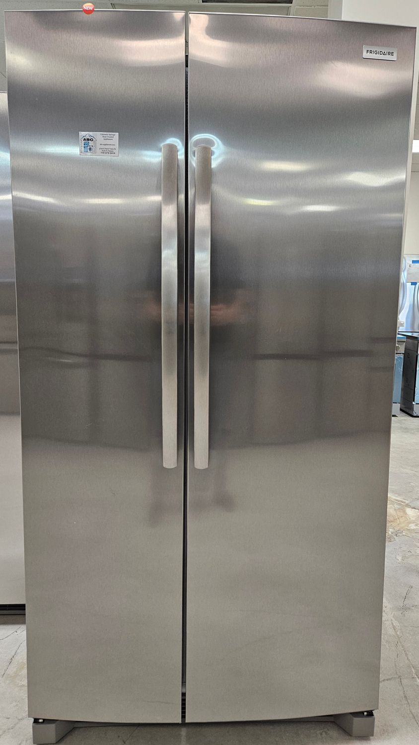 NEW! 26cu.ft. Frigidaire Side-by-Side Refrigerator in Stainless Steel