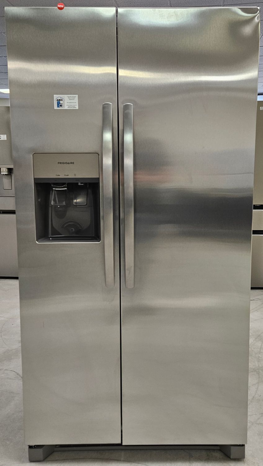 NEW! 26 cu.ft. Frigidaire Side-by-Side Refrigerator in Stainless Steel