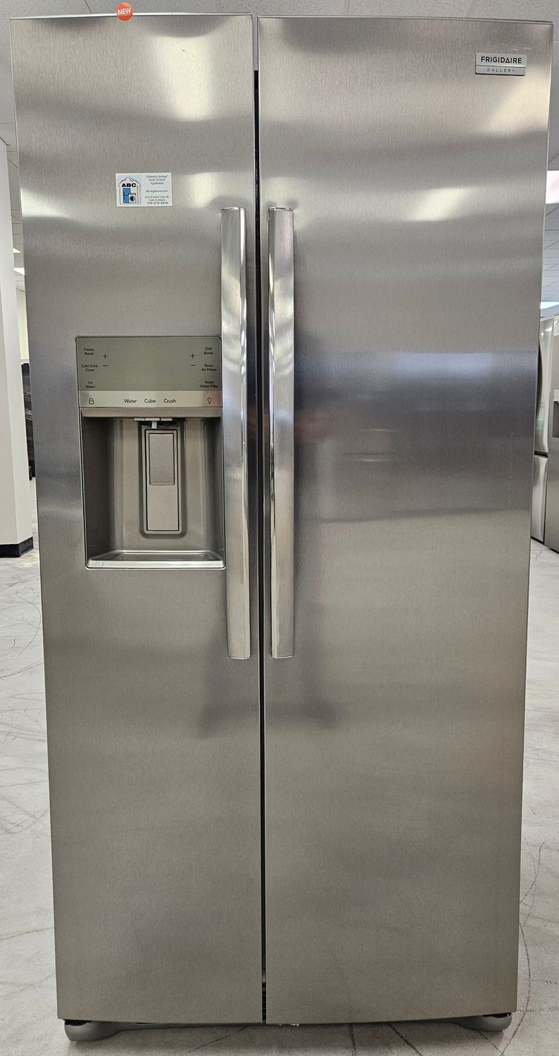NEW! 22cu.ft. Frigidaire Gallery Counter-Depth Side-by-Side Refrigerator in Stainless Steel