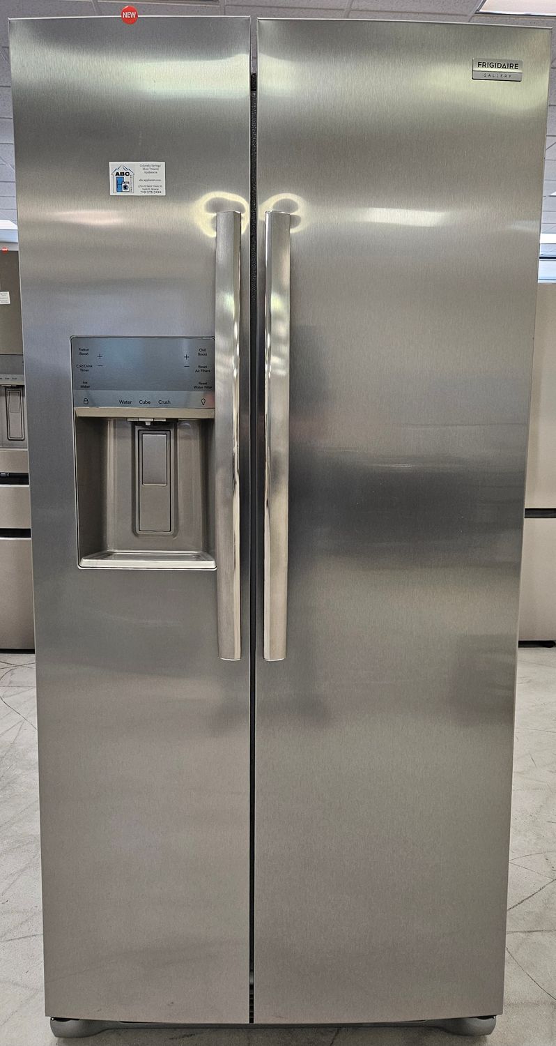 NEW! 22cu.ft. Frigidaire Gallery Counter-Depth Side-by-Side Refrigerator in Stainless Steel