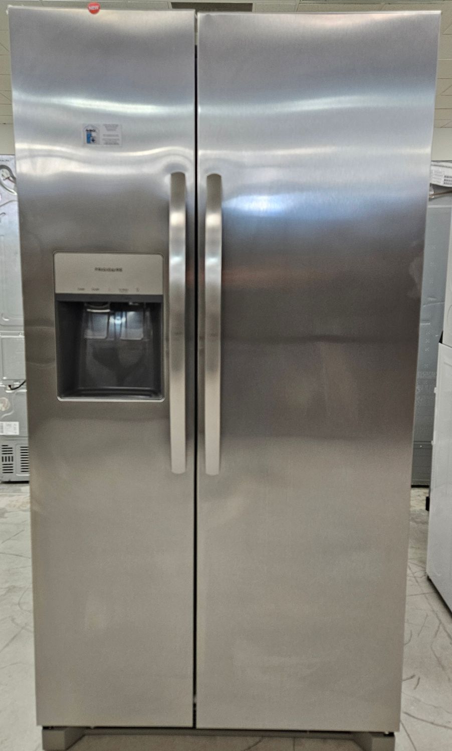 NEW! 22cu.ft. Frigidaire Counter-Depth Side-by-Side Refrigerator in Stainless Steel