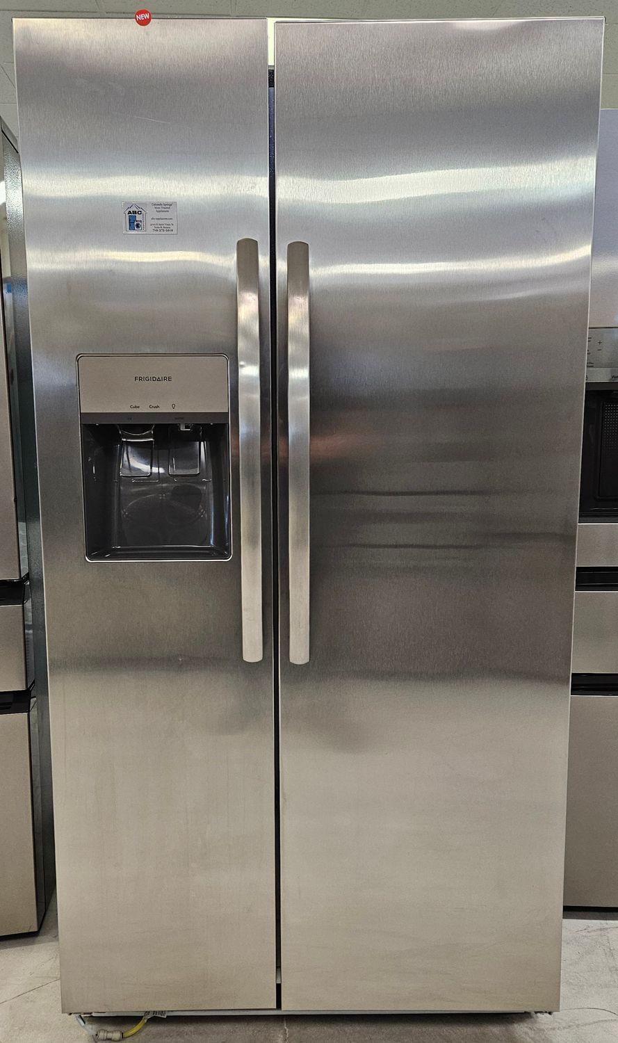 NEW! 26 cu.ft. Frigidaire Side-by-Side Refrigerator in Stainless Steel
