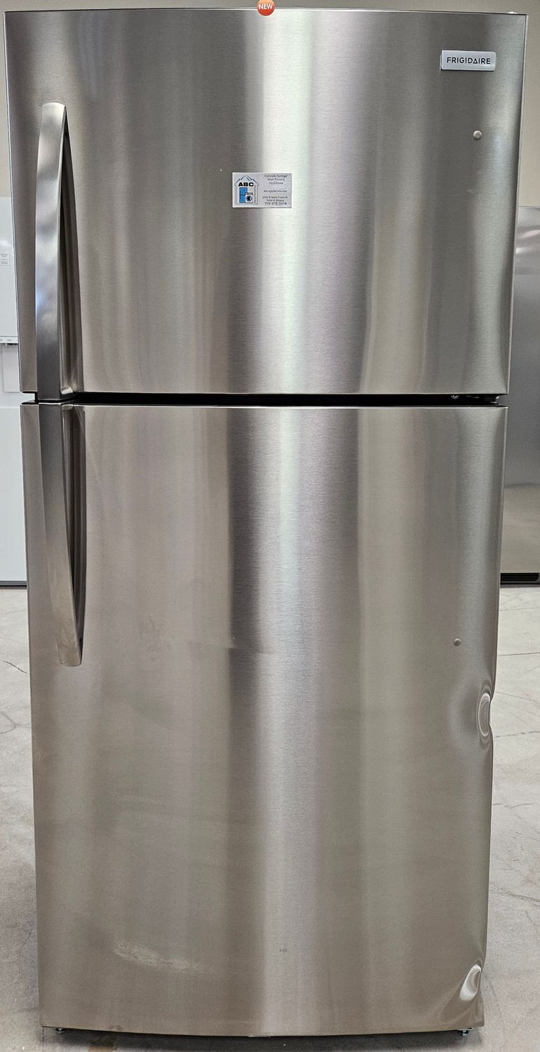 NEW! 20cu.ft. Frigidaire Garage-Ready Top Freezer Refrigerator in Stainless Steel