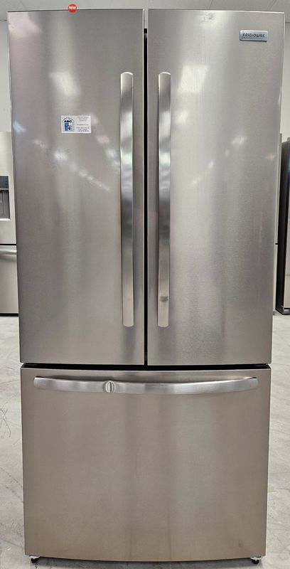 NEW! 18cu.ft. Frigidaire Counter-Depth French Door Refrigerator in Stainless Steel