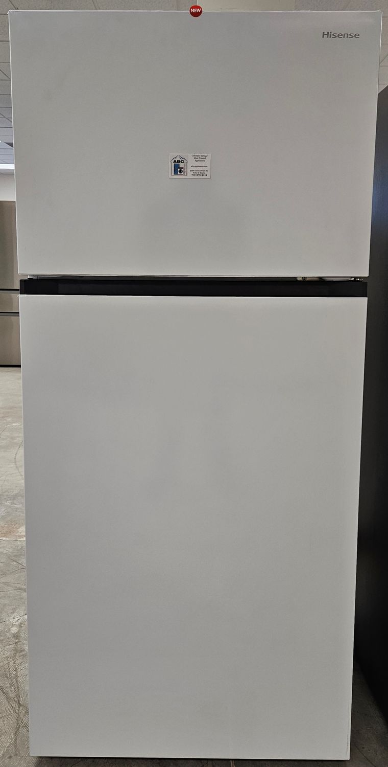 NEW! 18cu.ft. HiSense Counter-Depth Top-Freezer Refrigerator in White