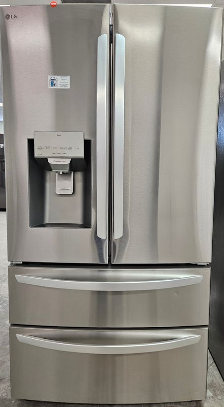NEW! 28cu.ft. LG Double Freezer French Door Refrigerator in Stainless Steel