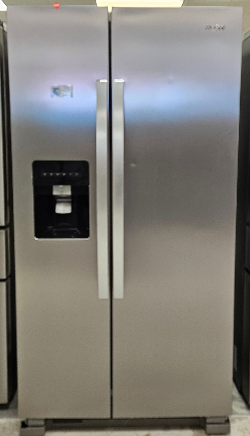 NEW! 24cu.ft. Whirlpool Side-by-Side Refrigerator in Stainless Steel