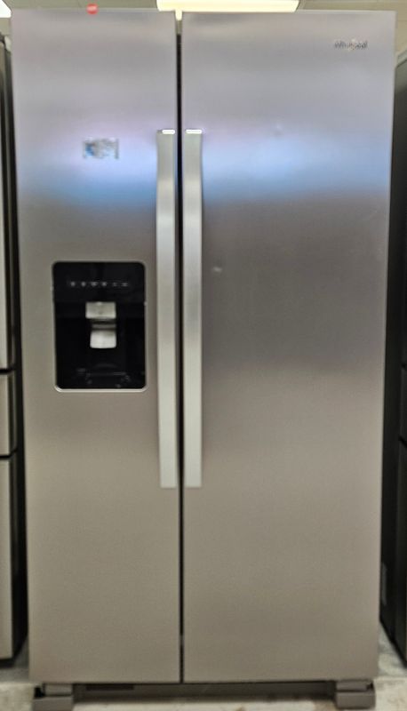 NEW! 24cu.ft. Whirlpool Side-by-Side Refrigerator in Stainless Steel