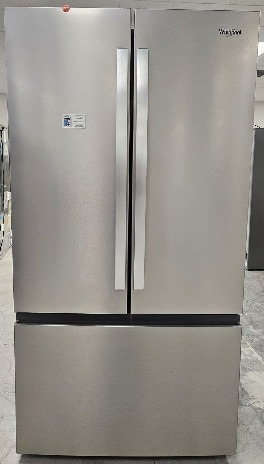 NEW! 31cu.ft. Whirlpool French Door Refrigerator in Stainless Steel