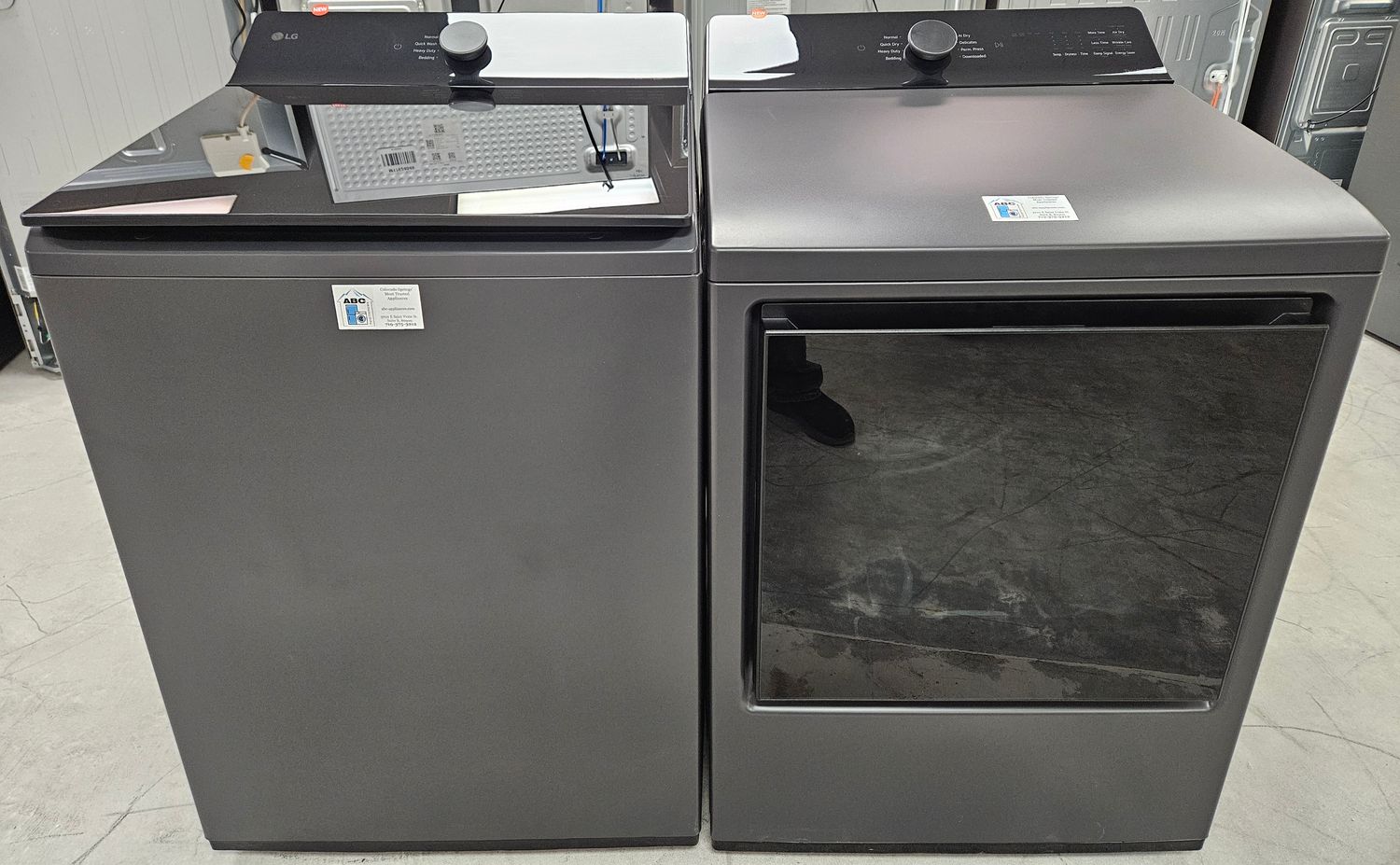 NEW! LG Top Load Washer (5.3cu.ft.) &amp; Large Capacity Electric Dryer (7.3cu.ft.)