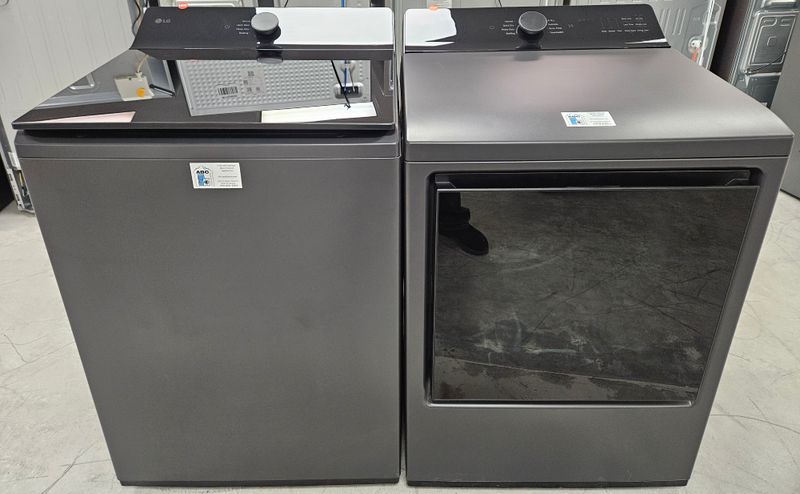 NEW! LG Top Load Washer (5.3cu.ft.) &amp; Large Capacity Electric Dryer (7.3cu.ft.)