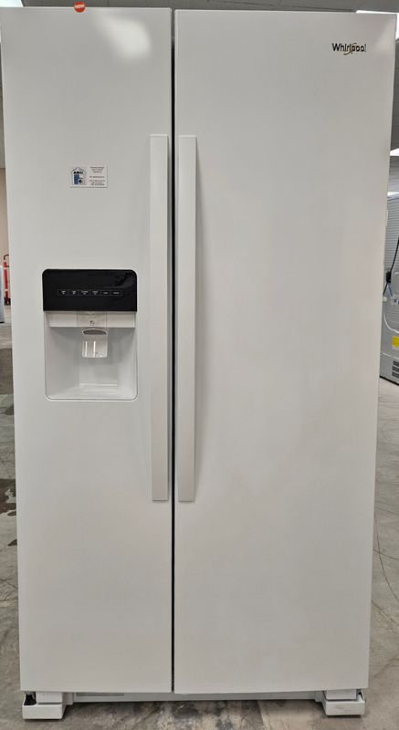 NEW! 24cu.ft. Whirlpool Side-by-Side Refrigerator in White