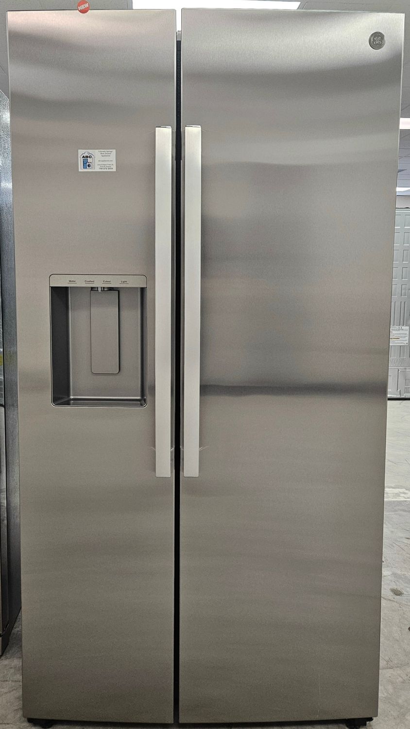 NEW! 27.9cu.ft. GE Side-by-Side Refrigerator in Stainless Steel