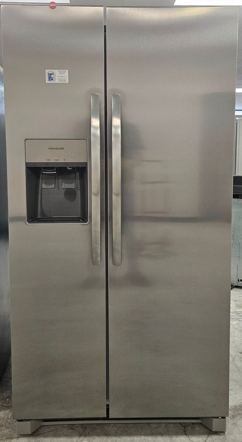 NEW! 26 cu.ft. Frigidaire Side-by-Side Refrigerator in Stainless Steel
