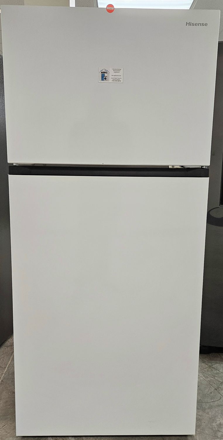 NEW! 18cu.ft. HiSense Counter-Depth Top-Freezer Refrigerator in White