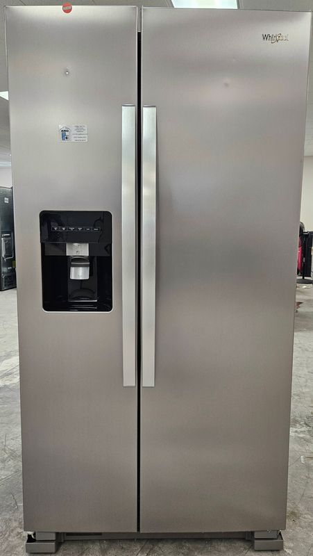 NEW! 24cu.ft. Whirlpool Side-by-Side Refrigerator in Stainless Steel