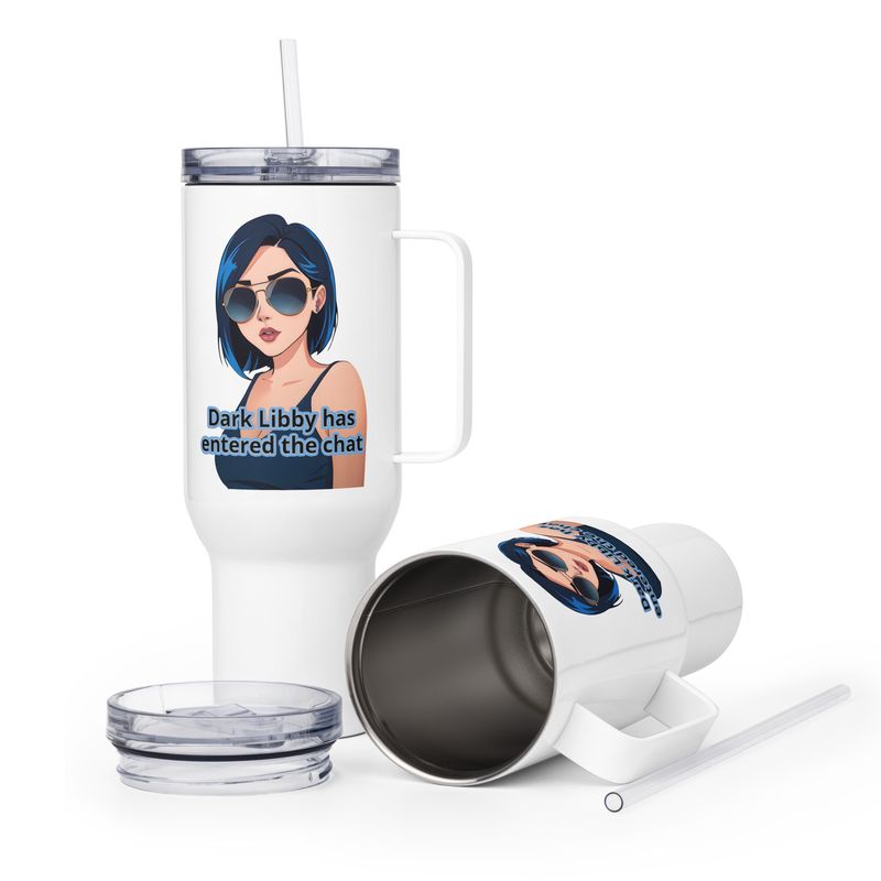 Travel mug with a handle