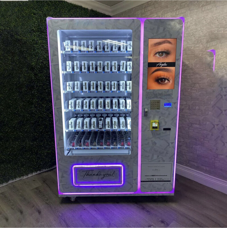 Custom Vending Machine W/Screen Monitor And Refrigerator System